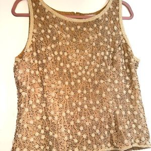 Vintage Adriana Papell Occasions Silk Beaded Top